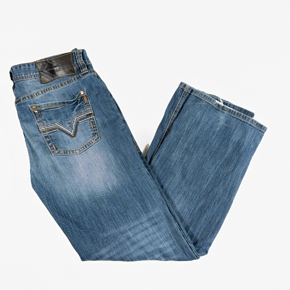 Rock & Roll Denim Pistol Straight Leg Jeans Medium Wash Mens 34x32